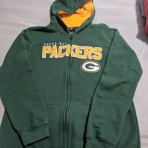 Boys Green Bay Packers full zip jacket with hood